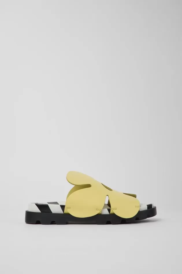 Camper Yellow Leather Sandals For Women*Women Sandals