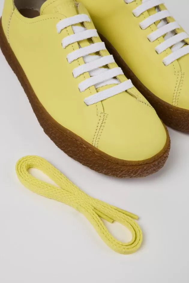 Camper Yellow Leather Sneaker For Women*Women Sneakers