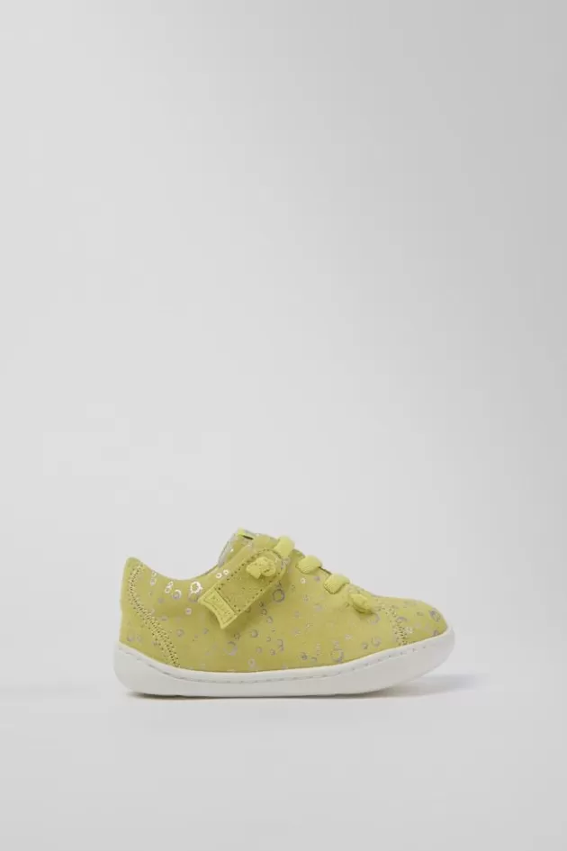 Camper Yellow Nubuck Basket*Kids Sneakers